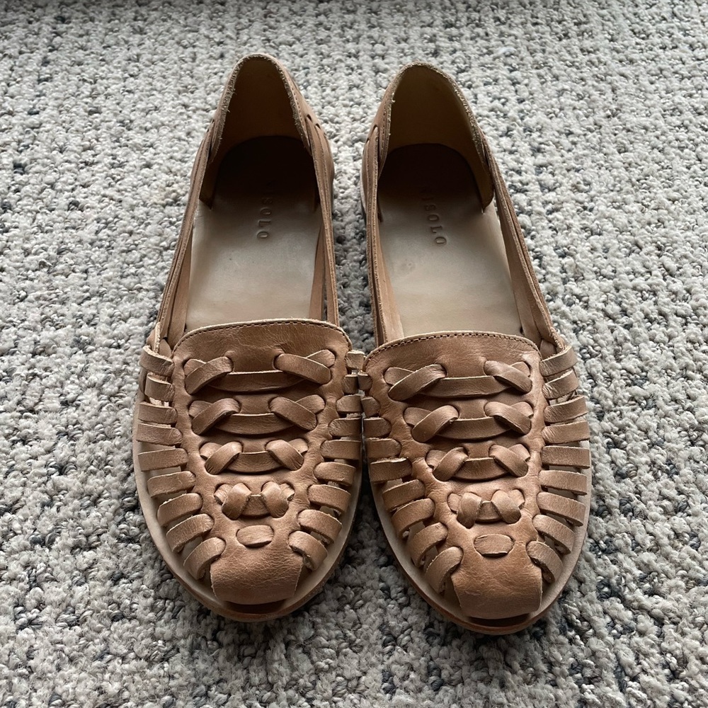 Nisolo Woven Leather Sandals - HUARACHE LEATHER SLIP ON SANDALS SHOES LOAFERS - Picture 2 of 5